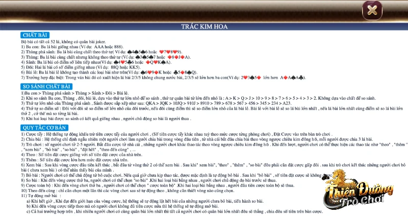 Những thuật ngữ thông dụng nhất cần nắm khi chơi Trác Kim Hoa
